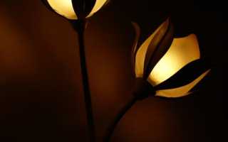 Из чего делают цветы светильники