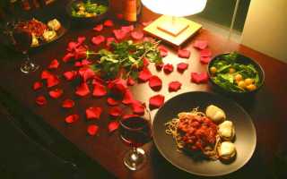 Организация романтического ужина дома